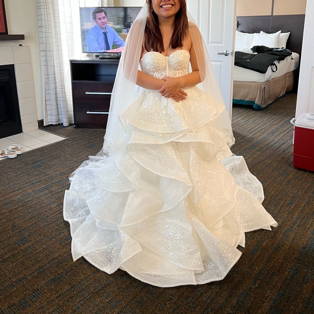 Sparkling Ivory Strapless Bridal Gown - Picture 4 of 4